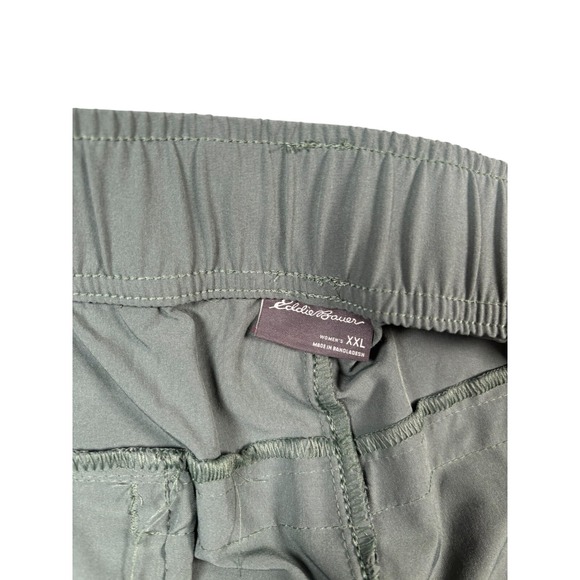Eddie Bauer Women's Green Elastic Waist Slit Hem Ankle Traveler‎ Pants Size XXL - Picture 4 of 9